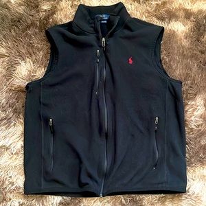 Mens Fleece Polo Vest